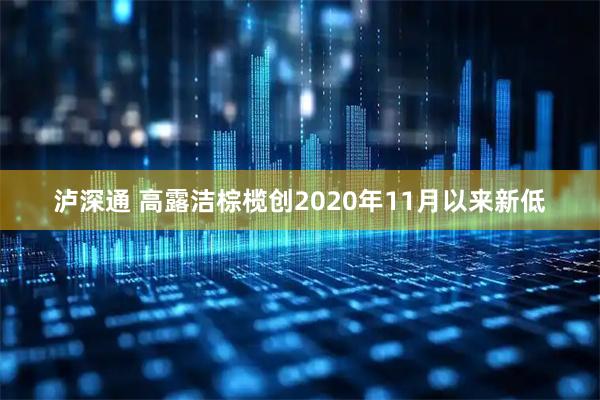 泸深通 高露洁棕榄创2020年11月以来新低