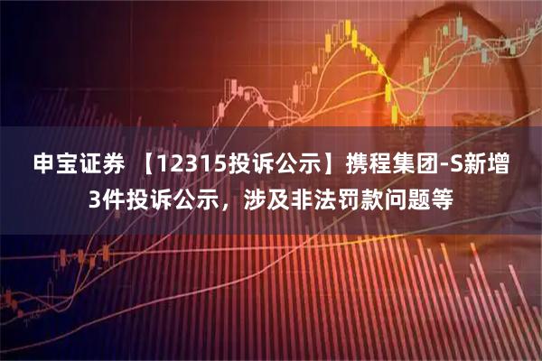 申宝证券 【12315投诉公示】携程集团-S新增3件投诉公示，涉及非法罚款问题等