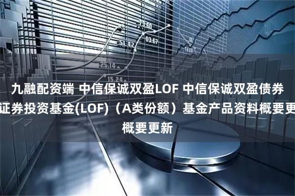 九融配资端 中信保诚双盈LOF 中信保诚双盈债券型证券投资基金(LOF)（A类份额）基金产品资料概要更新